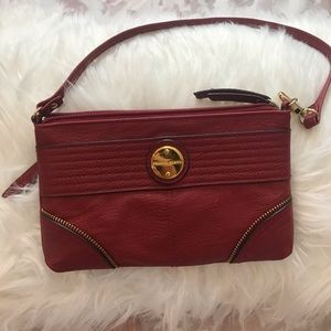 Franco Sarto Red Leather Wristlet